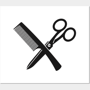 Comb and scissors Posters and Art